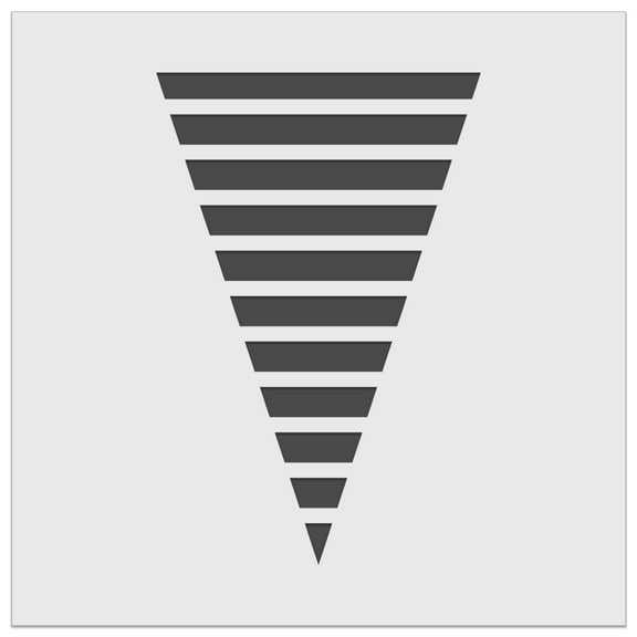 Thin Striped Pennant DIY Cookie Wall Craft Stencil - 3.5 Inch