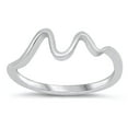 thumbnail image 1 of Thin Swirl Wave Ocean Tide Promise Ring .925 Sterling Silver Band Jewelry Female Male Unisex Size 7, 1 of 4