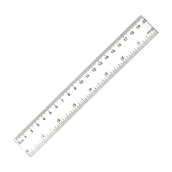 Thin Transparent Plastic Inch Scale Ruler 20Cm, Centimeter Inch Scale Ruler. Plastic Ruler Small Ruler for Measuring Suitable for Écoles and Suitable for Artists Designers and Students Etc