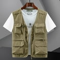 thumbnail image 1 of Thin Vest for Men,Men's Sports Multi Pocket Vests Leisure Quick Drying Mountaineering Jacket Work Outdoor Plus Size Vest Coat, 1 of 5