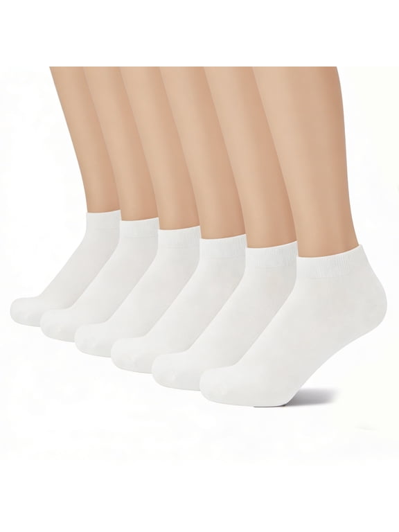 6 Pairs Men's Bamboo Viscose Low Cut Ankle Socks Thin Breathable Soft Lightweight Comfort Cool Socks
