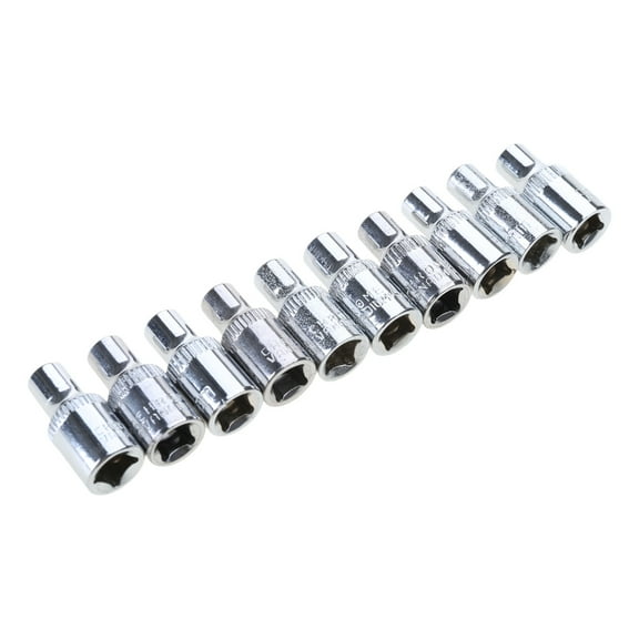 Thin Wall Designs Short Socket Set 6 Point Metric 4mm to 14mm Wrench Accessories Furniture Assembly Tool for Tight Space