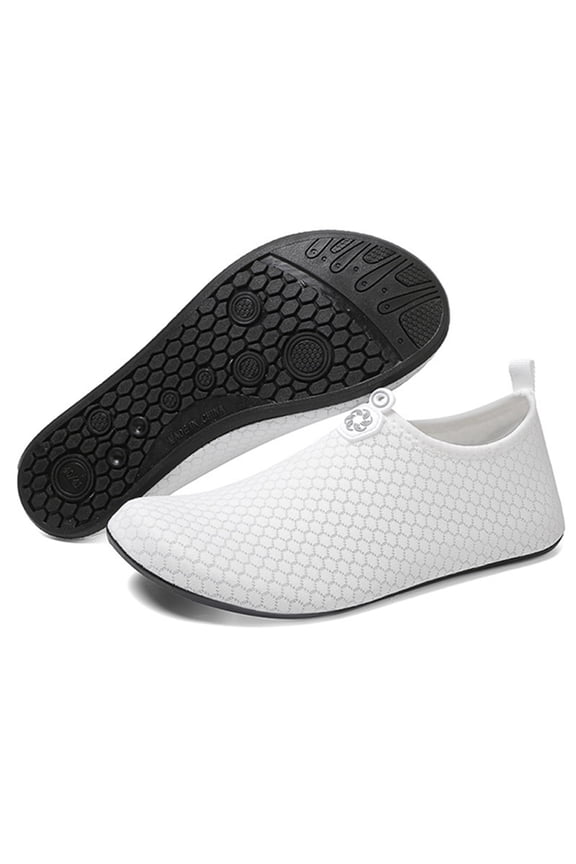 Thin Water Socks,Soft Sole Water Shoes,Lightweight Pool Footwear,Ultra Thin Soft Sole Skin Friendly Material With Lightweight Breathable Design,Quick Dry Water Socks For Pool Water,White,9.88''