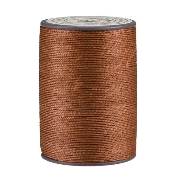 Thin Waxed Thread 137 Yards 0.55mm Polyester String Cord for Machine Sewing Hand Quilting Weaving, Deep Brown