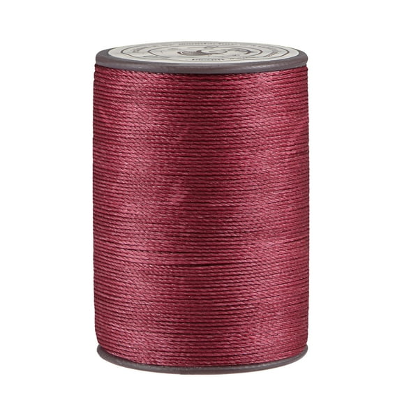 Thin Waxed Thread 137 Yards 0.55mm Polyester String Cord for Machine Sewing Hand Quilting Weaving, Maroon