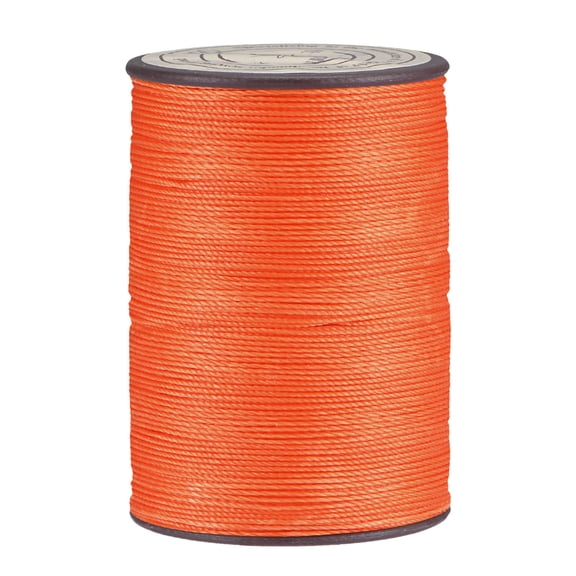 Thin Waxed Thread 137 Yards 0.55mm Polyester String Cord for Machine Sewing Hand Quilting Weaving, Orange