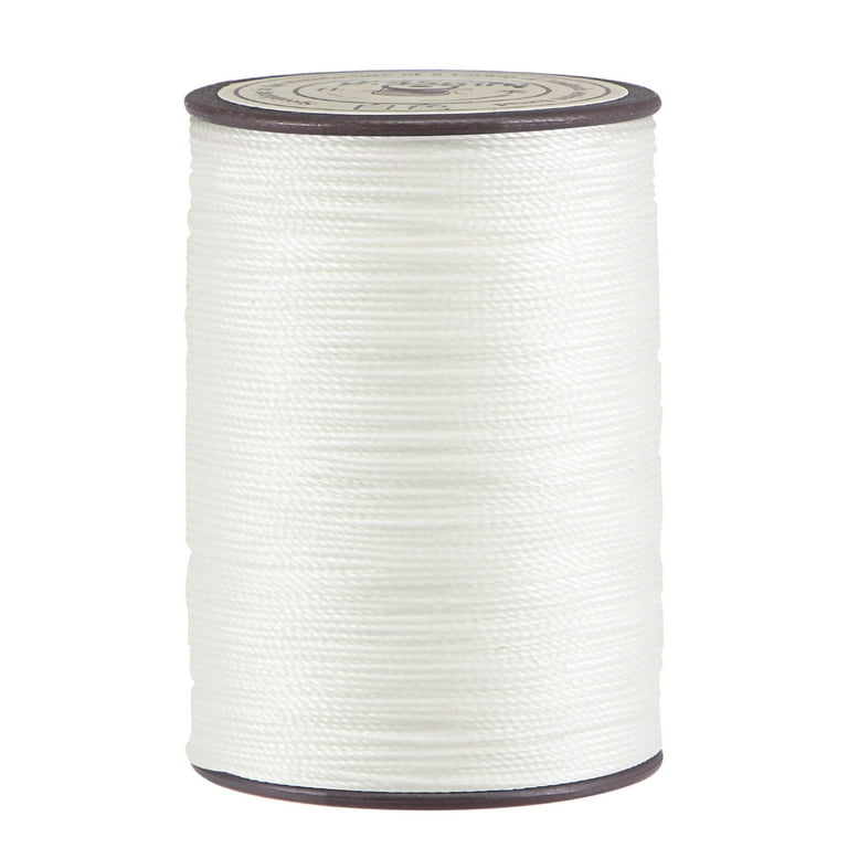 Thin Waxed Thread 137 Yards 0.55mm Polyester String Cord for Machine Sewing  Hand Quilting Weaving, Pearl