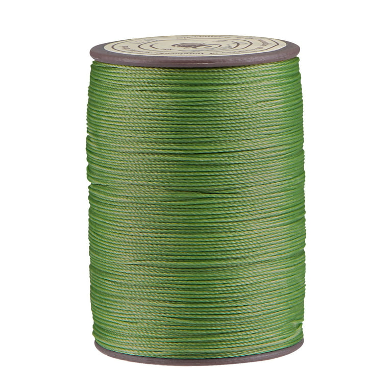 Thin Waxed Thread 175 Yards 0.45mm Polyester String Cord for Machine Sewing  Hand Quilting Weaving, Green