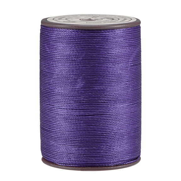 Thin Waxed Thread 175 Yards 0.45mm Polyester String Cord for Machine Sewing Hand Quilting Weaving, Medium Purple