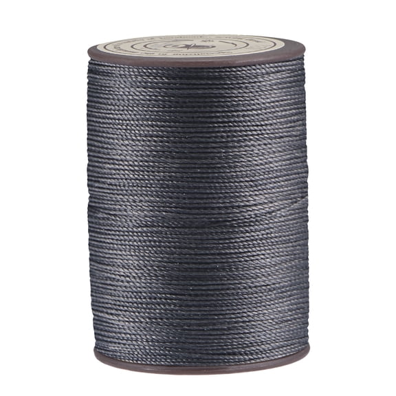 Thin Waxed Thread 93 Yards 0.65mm Polyester String Cord for Machine Sewing Hand Quilting Weaving, Dark Grey