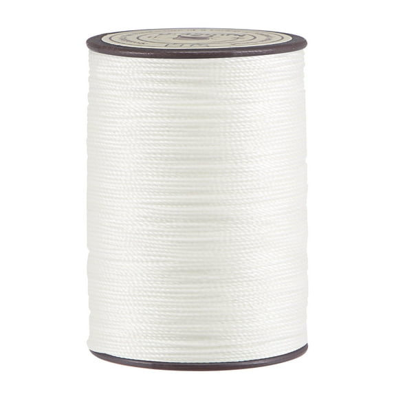 Thin Waxed Thread 93 Yards 0.65mm Polyester String Cord for Machine Sewing Hand Quilting Weaving, Pearl