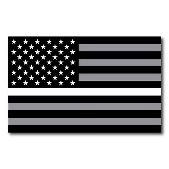 Thin White Line American Flag Magnet Decal 5x8 Heavy Duty for Car Truck SUV - In Support of all Emergency Medical Services