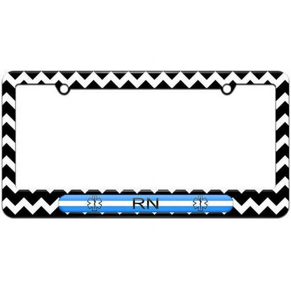 Thin White Line, Nurse RN Star of Life License Plate Tag Frame, Multiple Colors