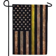 thumbnail image 1 of Thin Yellow Line Flag Double Sided Outdoor Yard Decorative American 911 Operators, Emergency Police Dispatchers Thin Gold Line Garden Flag, 1 of 5