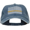 thumbnail image 1 of Thin Yellow Line Silver USA Flag Embroidered Washed Cap - Navy OSFM, 1 of 5