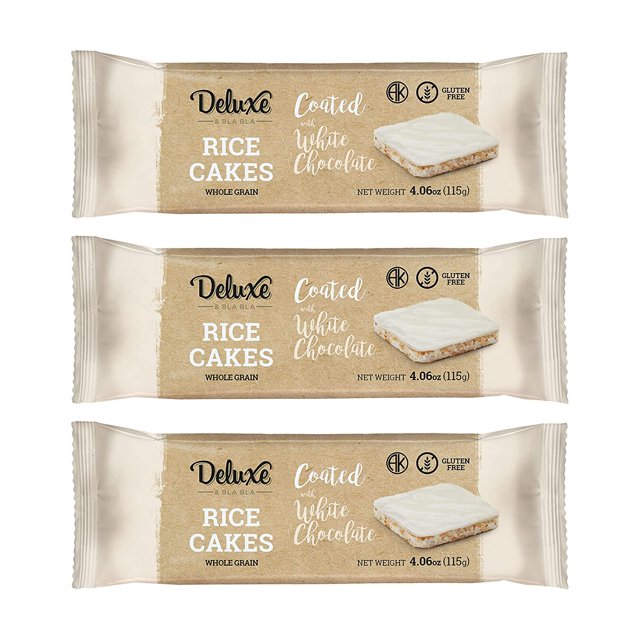 Thin and Crispy White Chocolate Rice Cakes, Kosher Certified Dairy