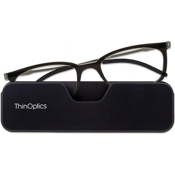 ThinOptics FrontPage Connect 1.0 Black Glasses with Case