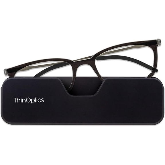 ThinOptics FrontPage Connect 2.5 Black Glasses with Case