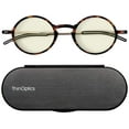 thumbnail image 1 of ThinOptics Manhattan Blue-Light Blocking Computer Reading Glasses and Milano Aluminum Case, Tortoise Frames/Blue Light Filtering, +2.50, 1 of 1
