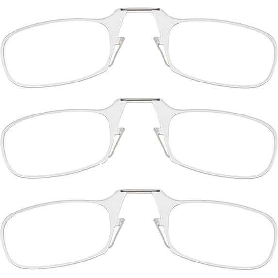 Always With You by ThinOptics Armless Reading Glasses Multi-Pack - Ultra-Thin, Lightweight Pocket Readers for Men & Women - Slim, Comfortable Design - 3 Pack Clear, 2.5x