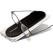 Always With You by ThinOptics Reading Glasses with Slim Case   Readers Attach to Your Phone, Tablet, or Fit in Your Pocket - Rectangular Tortoise, 1.5x