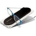 thumbnail image 1 of Always With You by ThinOptics Reading Glasses with Slim Case – Readers Attach to Your Phone, Tablet, or Fit in Your Pocket - Rectangular Blue, 2.0x, 1 of 5
