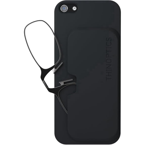 ThinOptics Unisex-Adult Slimline iPhone Case + Rectangular Reading Glasses, 1.5x Magnification