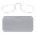 thumbnail image 1 of Always With You by ThinOptics Slim Reading Glasses with Case that Sticks to Your Phone - Ultra-Thin Armless Pocket Readers - Lightweight, Durable, Convenient - White / Clear, 2.0x, 1 of 6