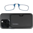 thumbnail image 1 of Always With You by ThinOptics Slim Reading Glasses with Case that Sticks to Your Phone - Ultra-Thin Armless Pocket Readers - Lightweight, Durable, Convenient - Blue, 1.5x, 1 of 6