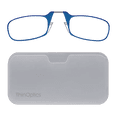 thumbnail image 1 of Always With You by ThinOptics Slim Reading Glasses with Case that Sticks to Your Phone - Ultra-Thin Armless Pocket Readers - Lightweight, Durable, Convenient - White / Blue, 1.5x, 1 of 6