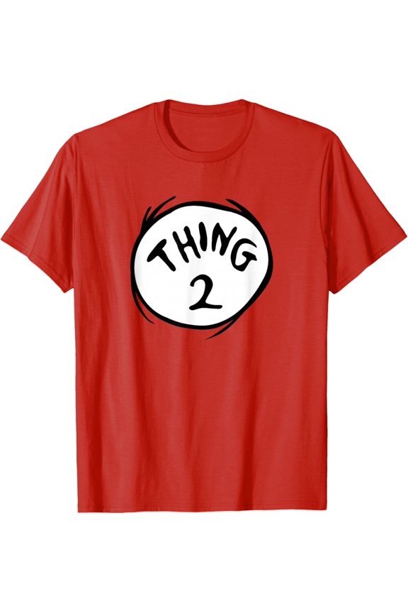 Thing 2 Emblem T-Shirt for Fun and Unique Style, Red M