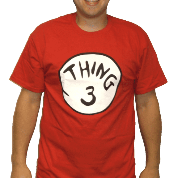 Thing 3 T-Shirt Costume Cat In The Hat Movie Dr Seuss Book Adult Womens Kids