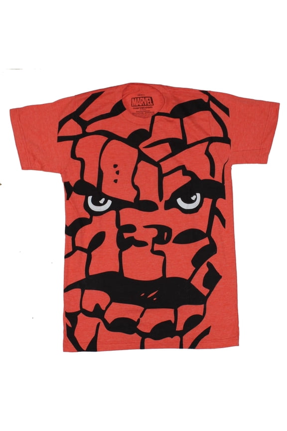 Thing (Marvel Comics) Mens T-Shirt - Giant Ben Grimm Rock Face Image