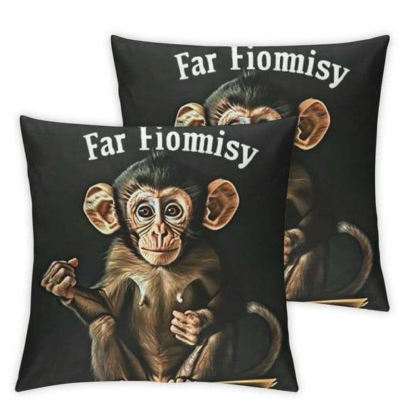 Thing Monkey Throw Pillow, Multicolor