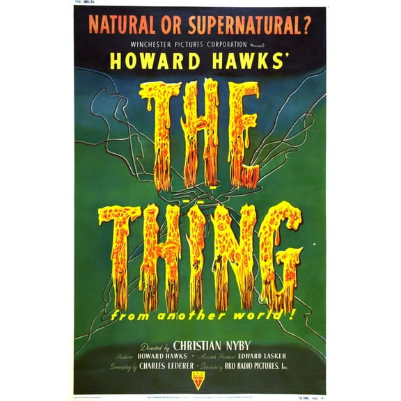 Thing The From Another World Movie Poster Metal Sign 8inx 12in Metal Print 8x12 #684693 Square Adults Best Posters