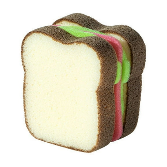 Things Biodegradable Natural Kitchen Sponge，Eco Friendly Sponges for Dishes,Compostable Cellulose Sponge with Natural Plant Based Coconut Walnut Sustainable Scrubber Sponge Pack of 1