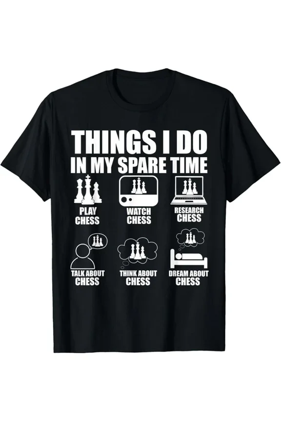 Things I Do In My Spare Time Chess Player Boys Funny Chess T-Shirt Unisex S-5XL Hot Trending Shirt, Vintage Birthday Gift