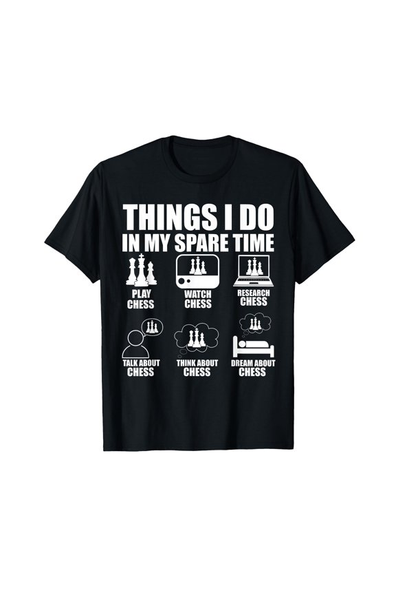 Things I Do In My Spare Time Chess Player Boys Funny Chess T-Shirt