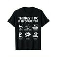 thumbnail image 1 of Things I Do In My Spare Time Fishing Boys Men Bass Fishing T-Shirt Men's Cotton T-shirt with Enduring Round Neck Classic Prints, 1 of 10