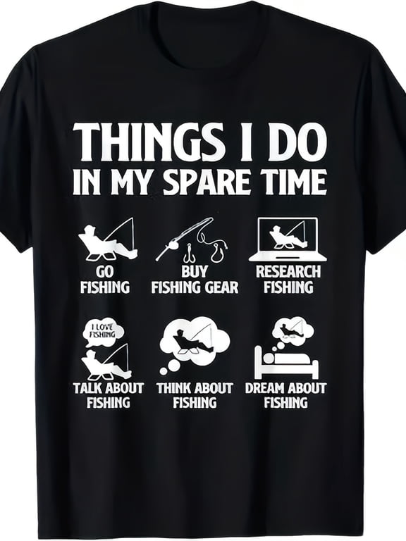 Things I Do In My Spare Time Fishing Boys Men Bass Fishing T-Shirt