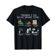 thumbnail image 1 of Things I Do In My Spare Time Fishing Rod Funny Fisherman T-Shirt, 1 of 5