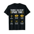 thumbnail image 1 of Things I Do In My Spare Time Funny Aviation Gift for Pilot T-Shirt, 1 of 5