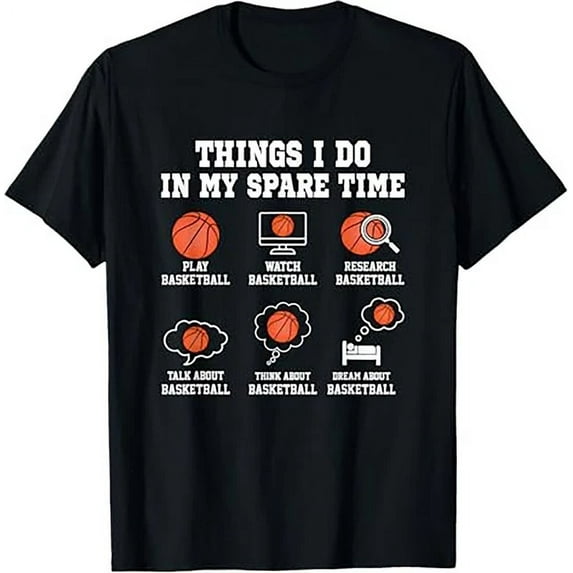 Things I Do In My Spare Time Funny Basketball Lover T-Shirt Unisex S-5XL Hot Trending Shirt, Vintage Birthday Gift