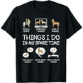 thumbnail image 1 of Things I Do In My Spare Time Funny Horse Lovers Women Girls T-Shirt, 1 of 4