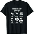 thumbnail image 1 of Things I Do In My Spare Time, Pinball Gamer T-Shirt men and women can wear, black, white, gifts, 1 of 4