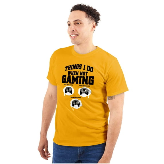 Things I Do When Not Gaming Plus Size Crewneck Graphic Tee Shirt Brisco Brands 4X