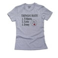 thumbnail image 1 of Things I Hate: 1. Grey T-Shirts 2. Lists 3. Irony - Hilarious Women's Cotton Grey T-Shirt, 1 of 2