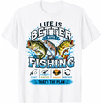 thumbnail image 1 of Things I Do In My Spare Time Fishing T-Shirt for Men Funny Fishing Graphic Tee Bass Trout Angler Shirt Fisherman Gift Idea Outdoor Sports Lake River Fishing Lover Tee, 1 of 9