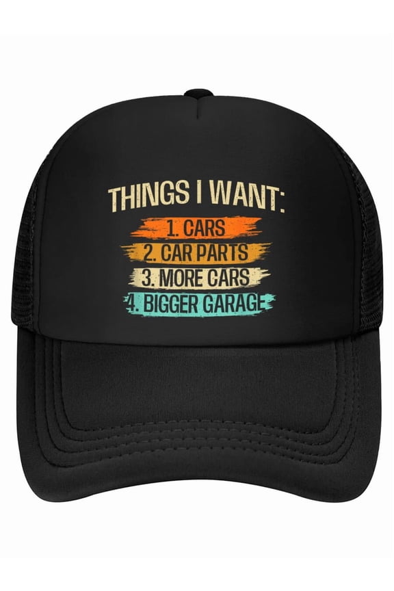 Things I Want - Car Parts Enthusiast Auto Mechanic Engine Baseball Cap