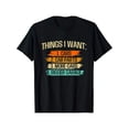 thumbnail image 1 of Things I Want Car Parts Enthusiast Auto Mechanic T-Shirt | Humorous 1-4 Step Car Upgrade Graphic Print, Black Casual Regular Fit Round Neck Tee for Adults, Machine Washable All-Season Apparel,, 1 of 7